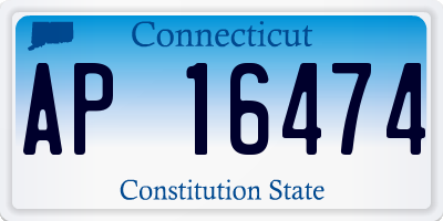 CT license plate AP16474