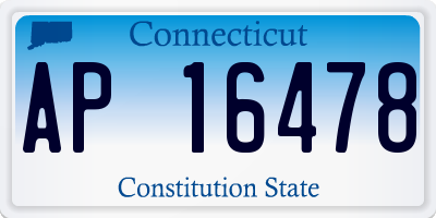 CT license plate AP16478