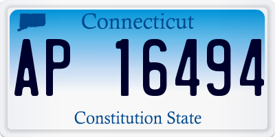 CT license plate AP16494