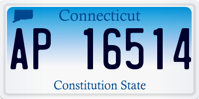 CT license plate AP16514