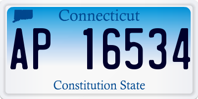 CT license plate AP16534