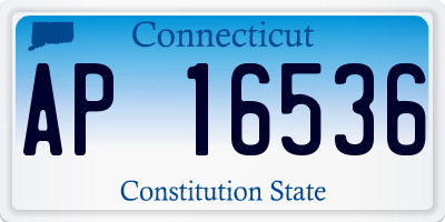 CT license plate AP16536