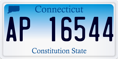 CT license plate AP16544