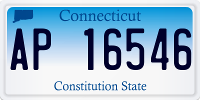 CT license plate AP16546