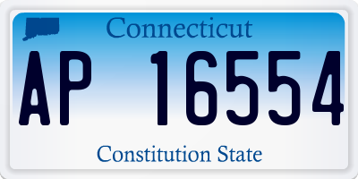 CT license plate AP16554