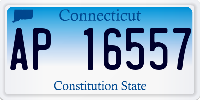 CT license plate AP16557