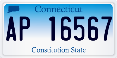 CT license plate AP16567