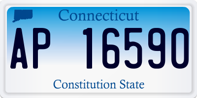 CT license plate AP16590