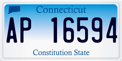 CT license plate AP16594