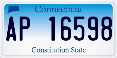 CT license plate AP16598