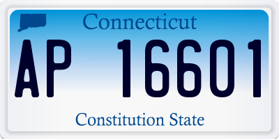CT license plate AP16601