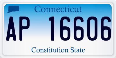 CT license plate AP16606