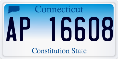 CT license plate AP16608
