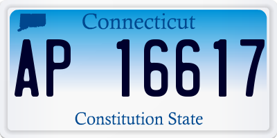 CT license plate AP16617