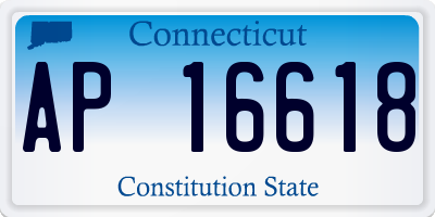 CT license plate AP16618