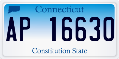 CT license plate AP16630