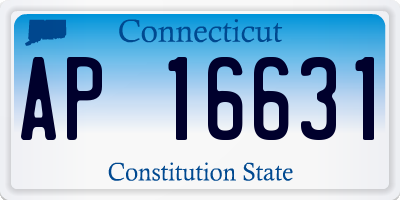 CT license plate AP16631