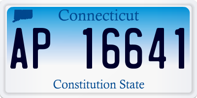 CT license plate AP16641
