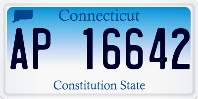 CT license plate AP16642