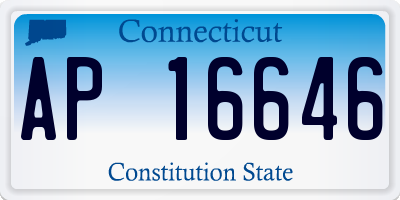 CT license plate AP16646