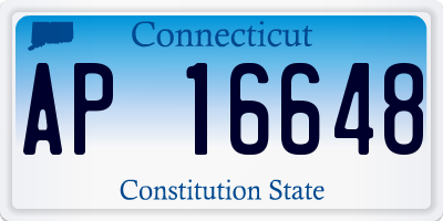 CT license plate AP16648