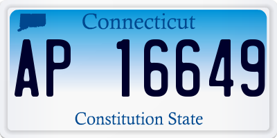CT license plate AP16649