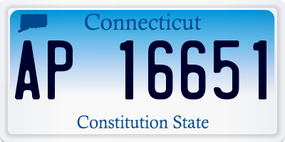 CT license plate AP16651