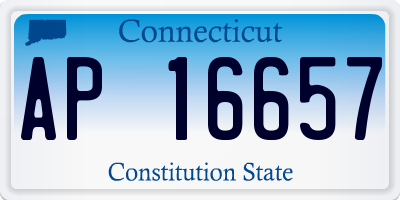 CT license plate AP16657