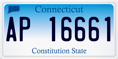 CT license plate AP16661