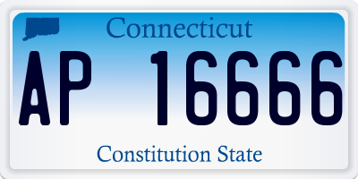 CT license plate AP16666