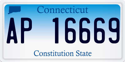 CT license plate AP16669
