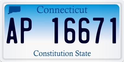 CT license plate AP16671