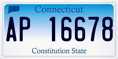 CT license plate AP16678