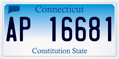 CT license plate AP16681