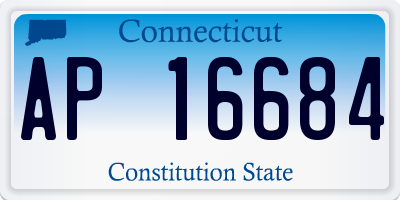 CT license plate AP16684