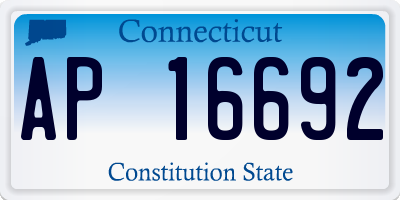 CT license plate AP16692