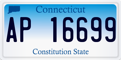 CT license plate AP16699