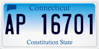CT license plate AP16701
