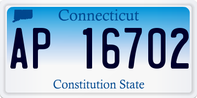 CT license plate AP16702