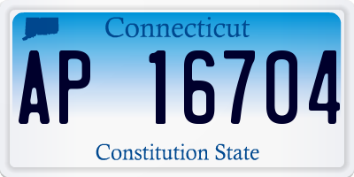 CT license plate AP16704