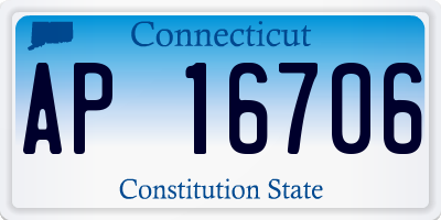 CT license plate AP16706