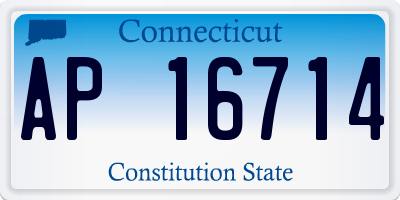CT license plate AP16714
