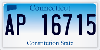 CT license plate AP16715