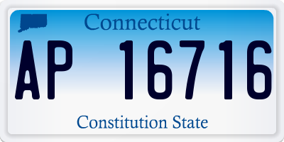 CT license plate AP16716