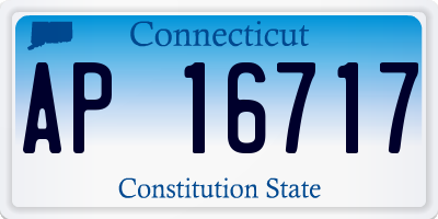 CT license plate AP16717