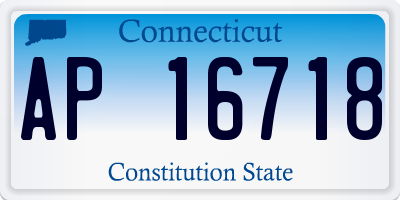 CT license plate AP16718