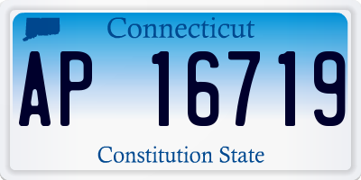 CT license plate AP16719