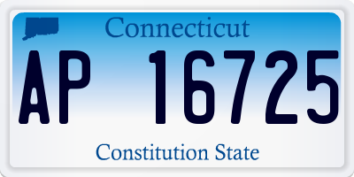 CT license plate AP16725