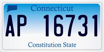 CT license plate AP16731