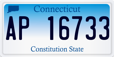 CT license plate AP16733
